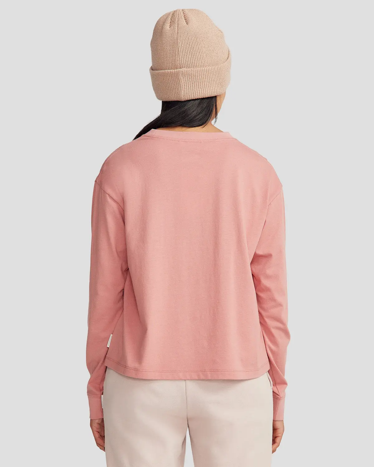 Women's Nature Icons Organic Cotton Long Sleeve T-Shirt - Light Clay 3