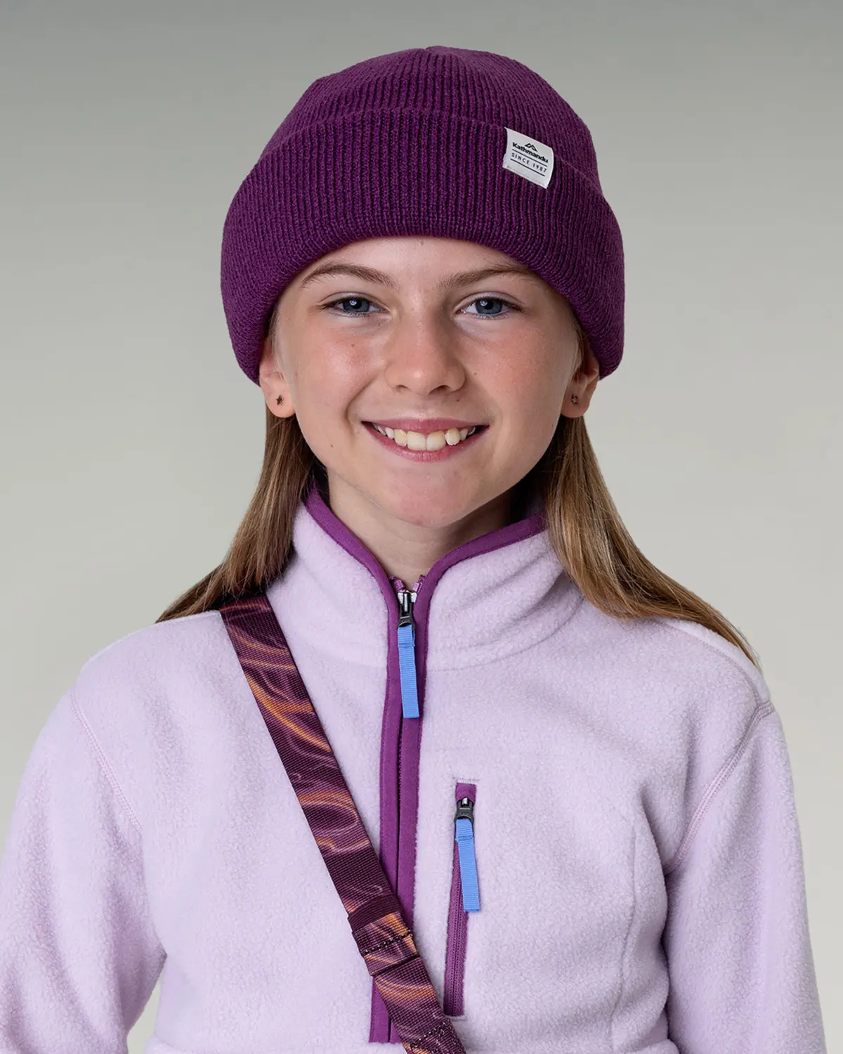Kids' Fyfe Beanie - Berry 1