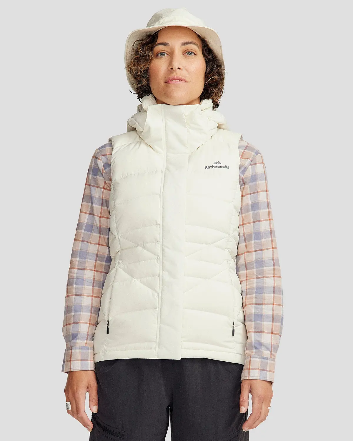 Women's Winterburn Hooded Down Vest - Natural 1