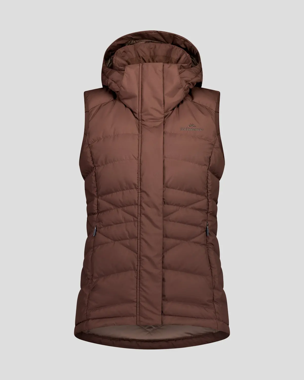 Women's Winterburn Hooded Down Vest - Cocoa 1