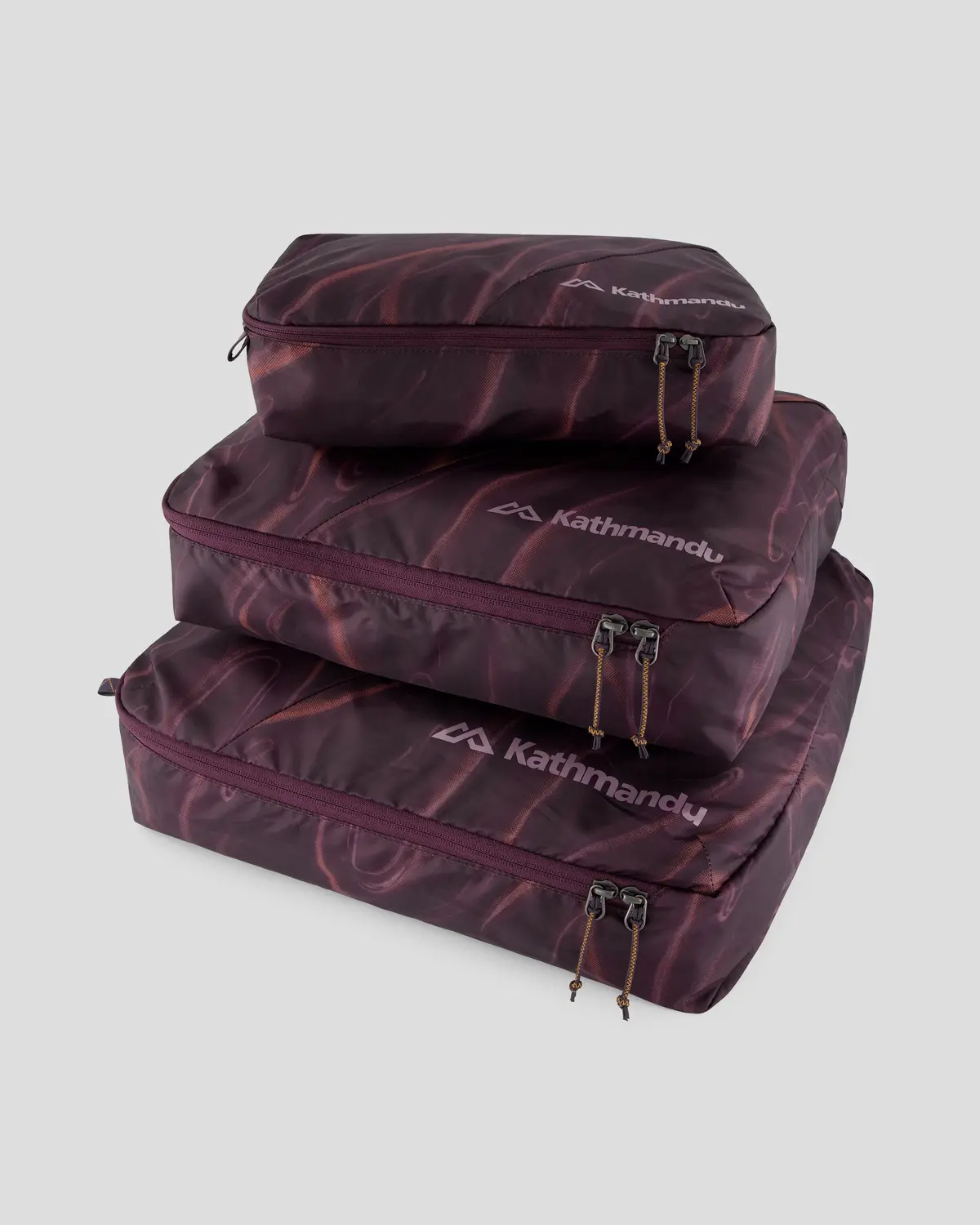 Packing Cube Set Three Pack - Mulberry Braided River 1
