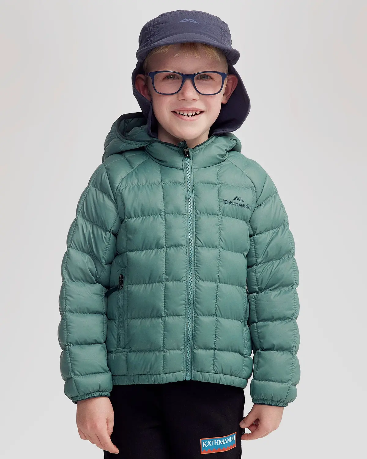 Kids' Heli Insulated Hooded Jacket - Light Forest 1