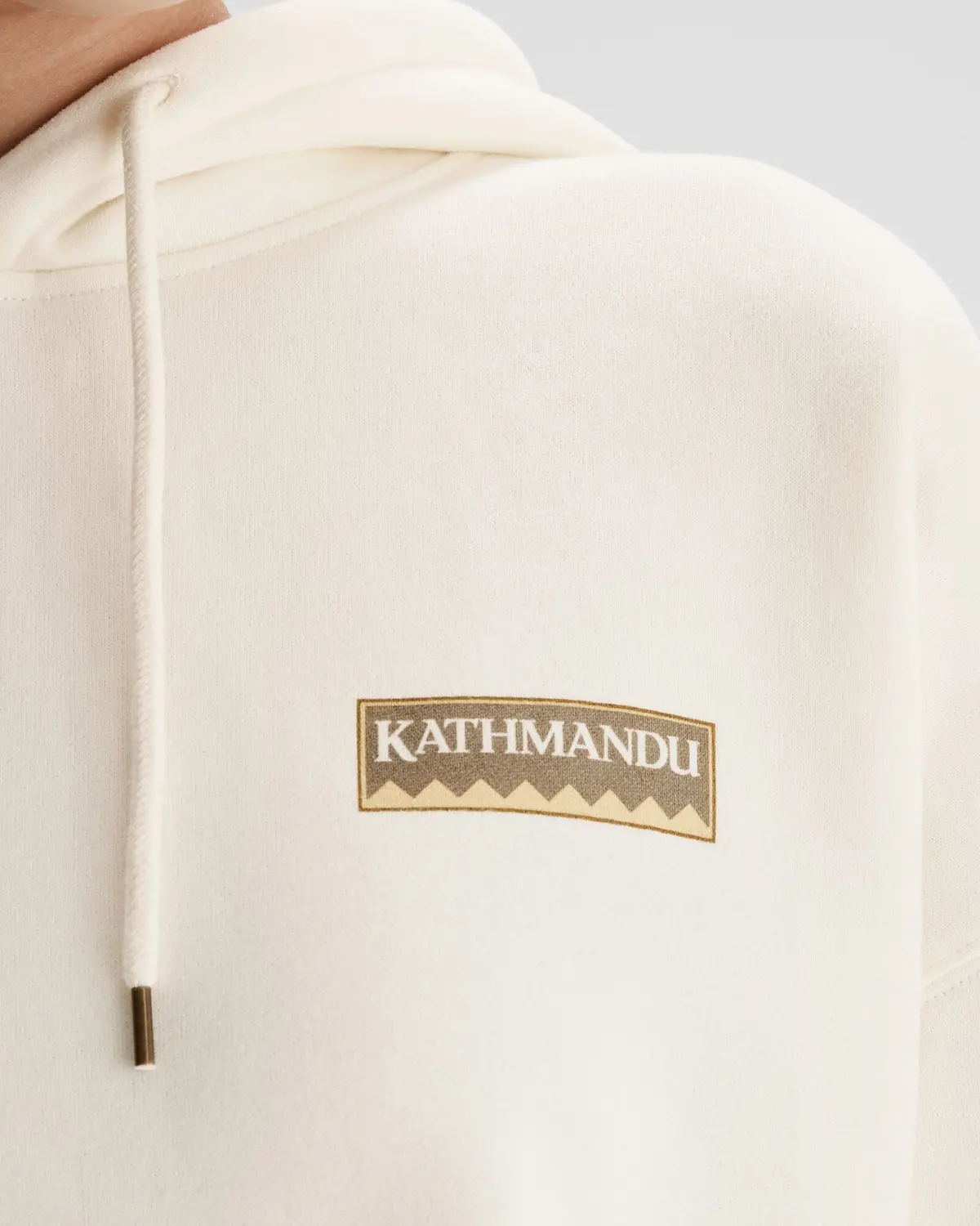 Women's Kathmandu Heritage Logo Slouchy Hoodie - Bone 5
