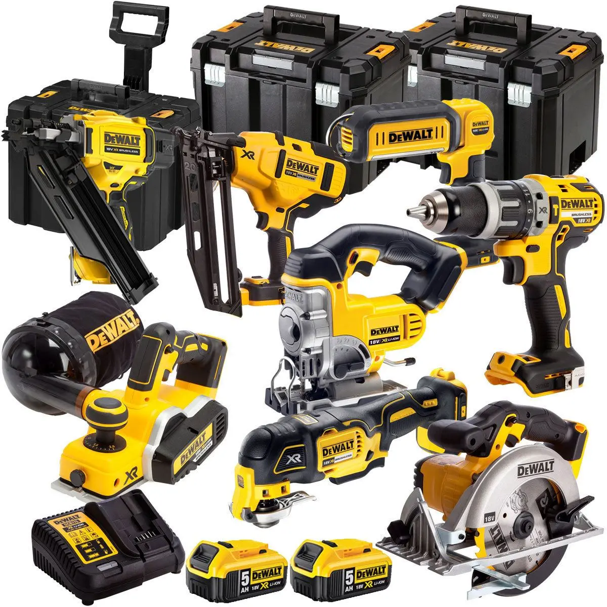 Dewalt Dck665p3t12 18V 8 Piece Power Tool Kit With 2 X 5.0Ah Batteries 1