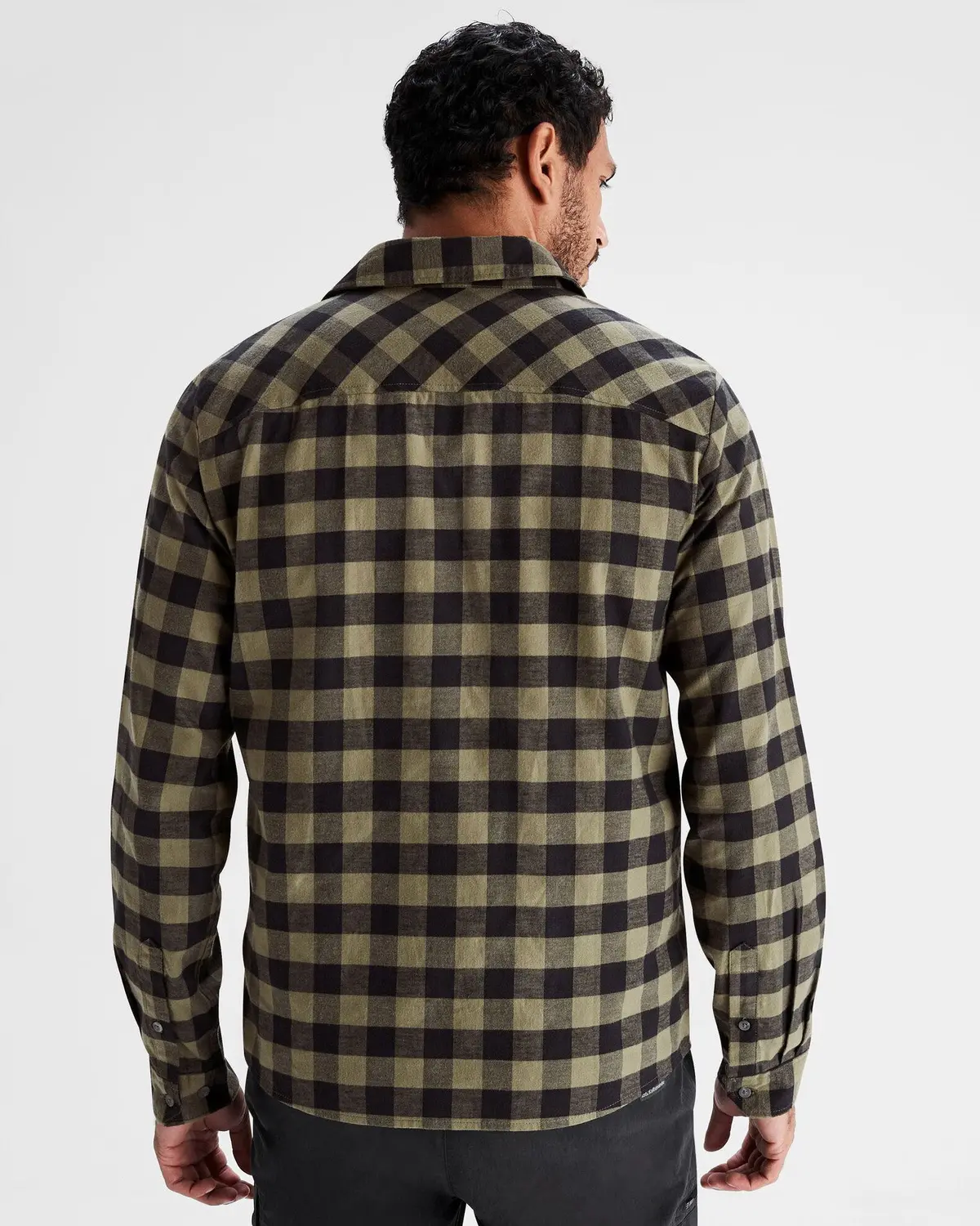 Men's Fyfe Flannel Shirt - Light Moss Gingham 4