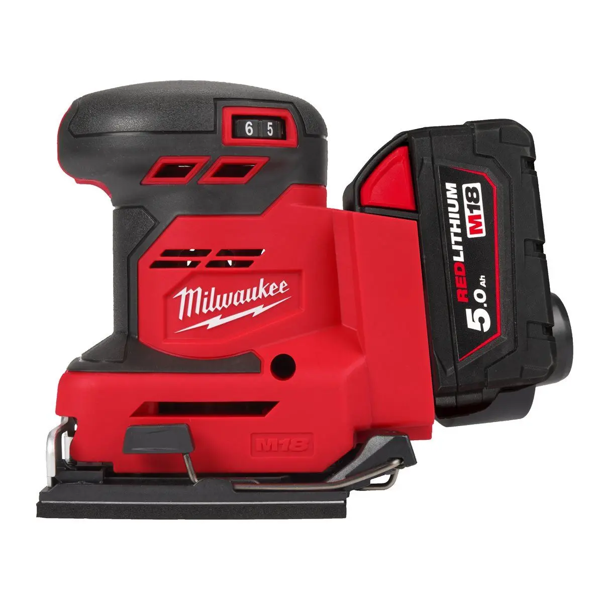 Milwaukee M18bqss-502B 18V 1/4 Sheet Sander With 2 X 5.0Ah Battery, Charger & Bag 4933479968 2