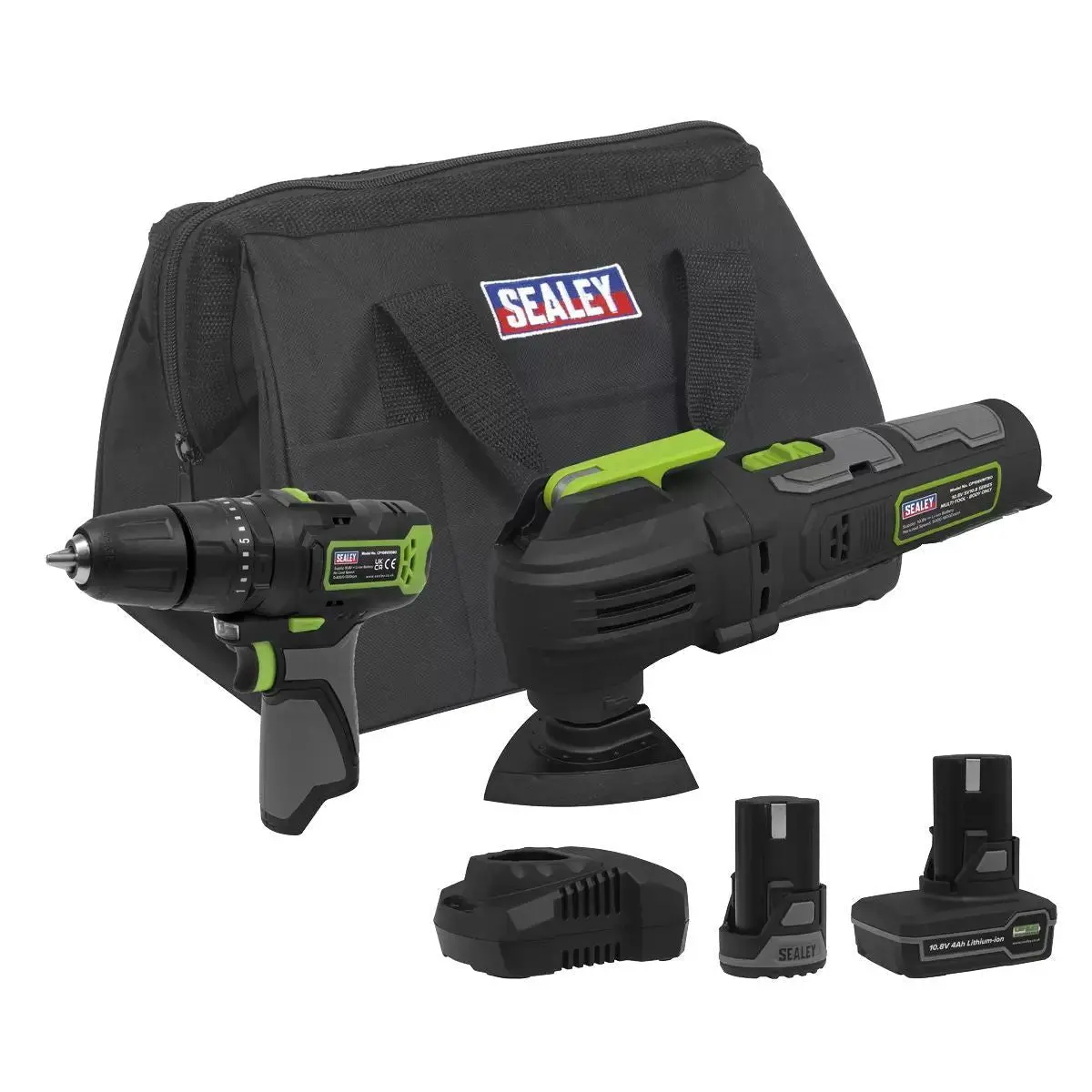 Sealey Cp108vcombo5 2 X 10.8V Combi Drill & Multi-Tool Kit 1