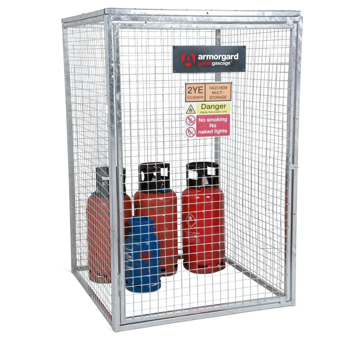 Armorgard Ggc6 Gorilla Gas Cage 1212Mm X 1266Mm X 1831Mm Heavy-Duty Secure Storage For Gas Cylinders 1