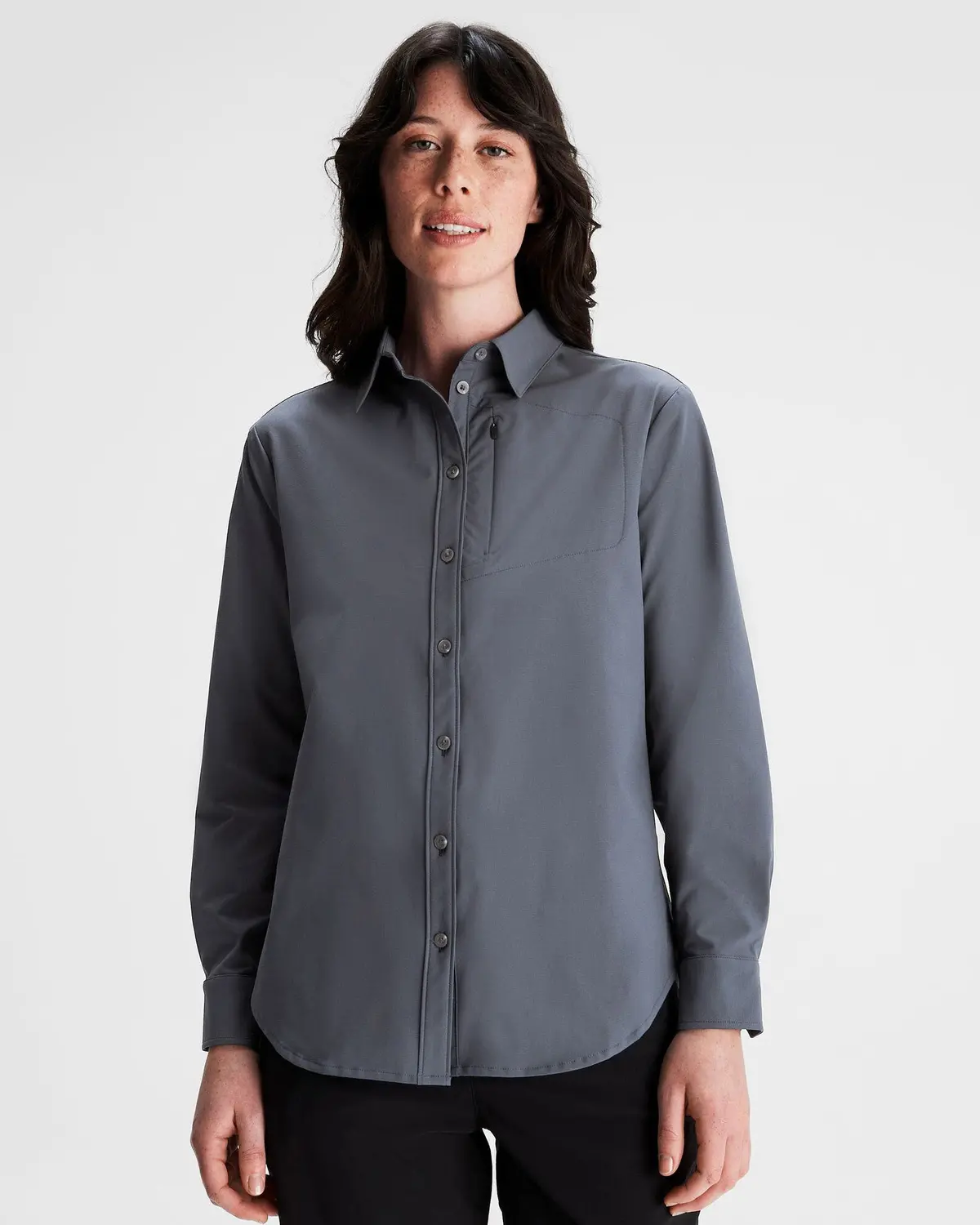 Women's Sun Breaker Long Sleeve Shirt - Mid Navy 1