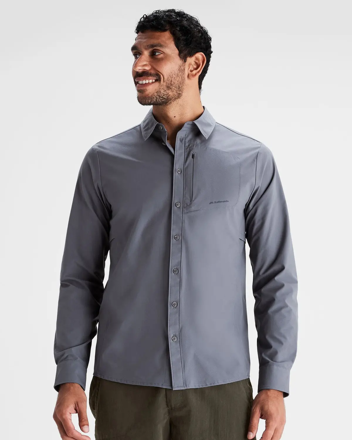 Men's Sun Breaker Long Sleeve Shirt - Light Navy 1