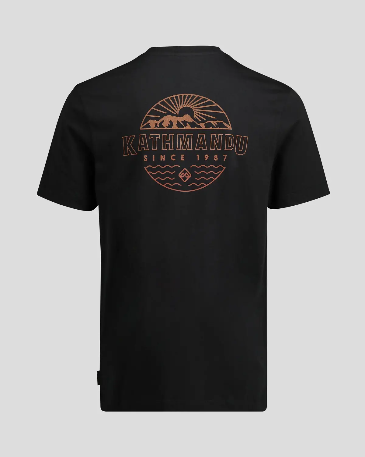 Men's Kathmandu Logo Faded Organic Cotton T-Shirt - Black 5