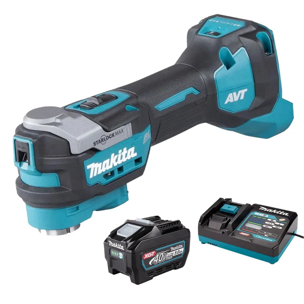 Makita Tm001gz 40V Max Xgt Brushless Multi Tool With 1 X 5.0Ah Battery & Charger 1