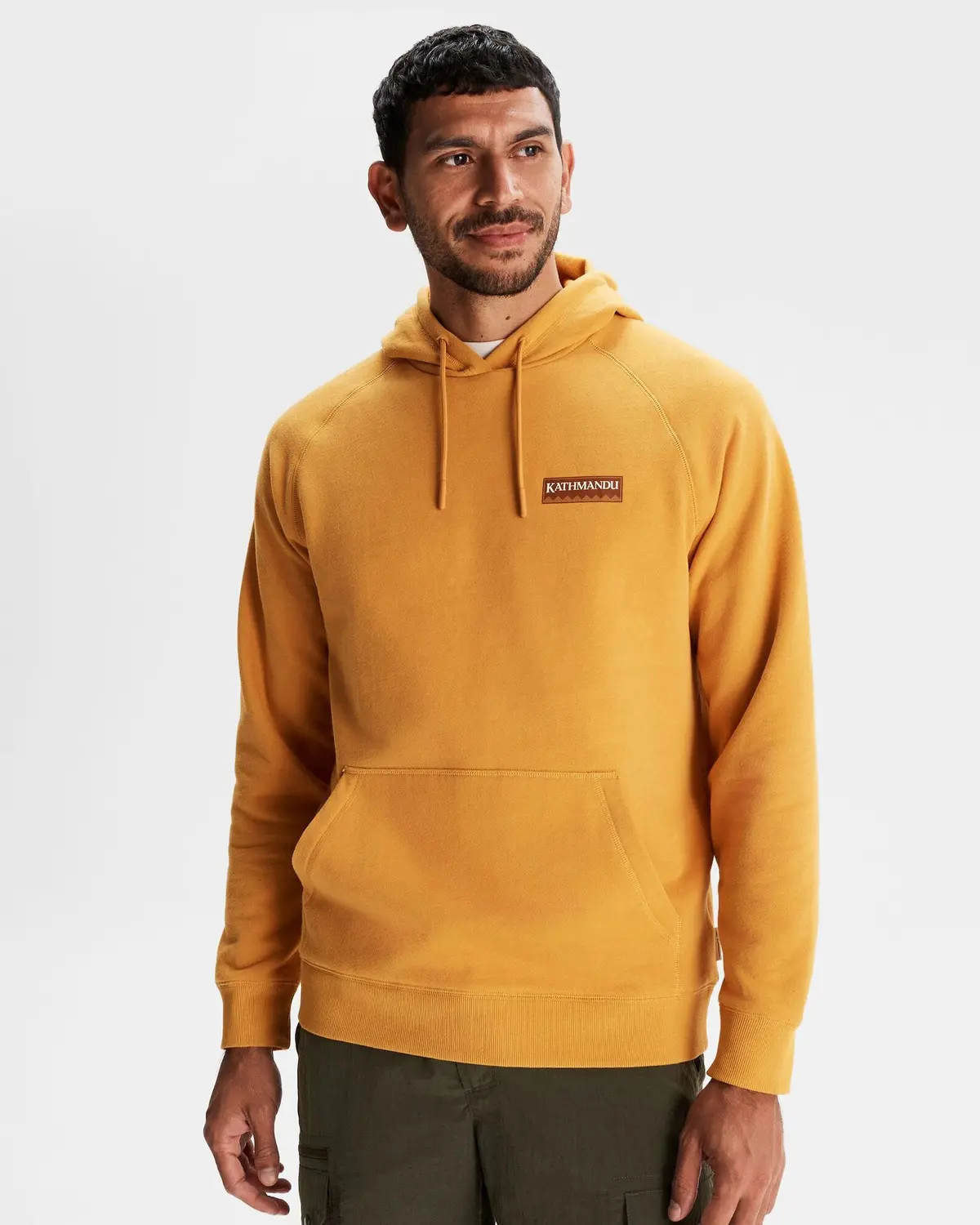 Men's Heritage Logo Lt Bb Hoodie  - Mustard Yellow 1