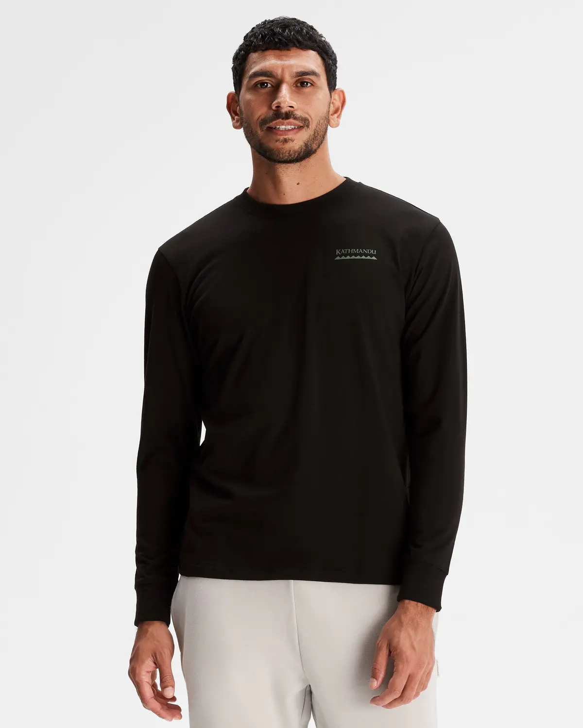 Men's Heritage Organic Cotton Long Sleeve T-Shirt - Black 1