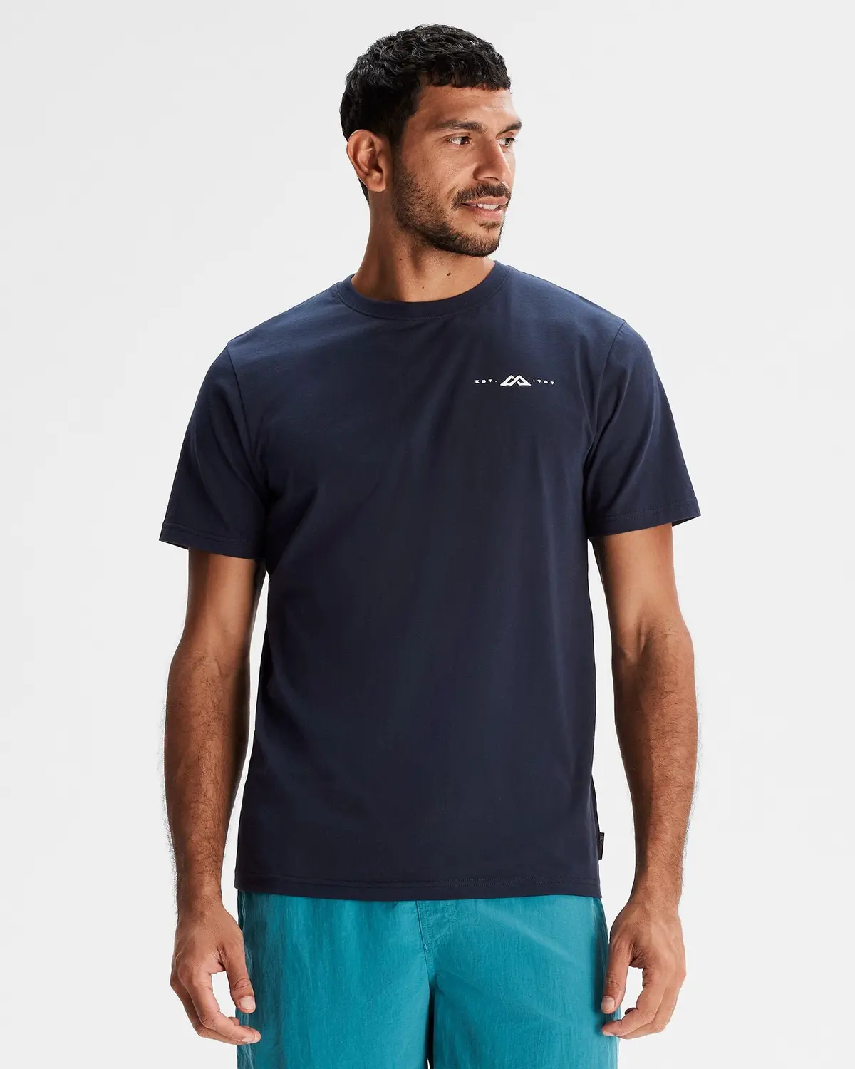 Men's Mountain Rays Organic Cotton T-Shirt - Pure Navy 1