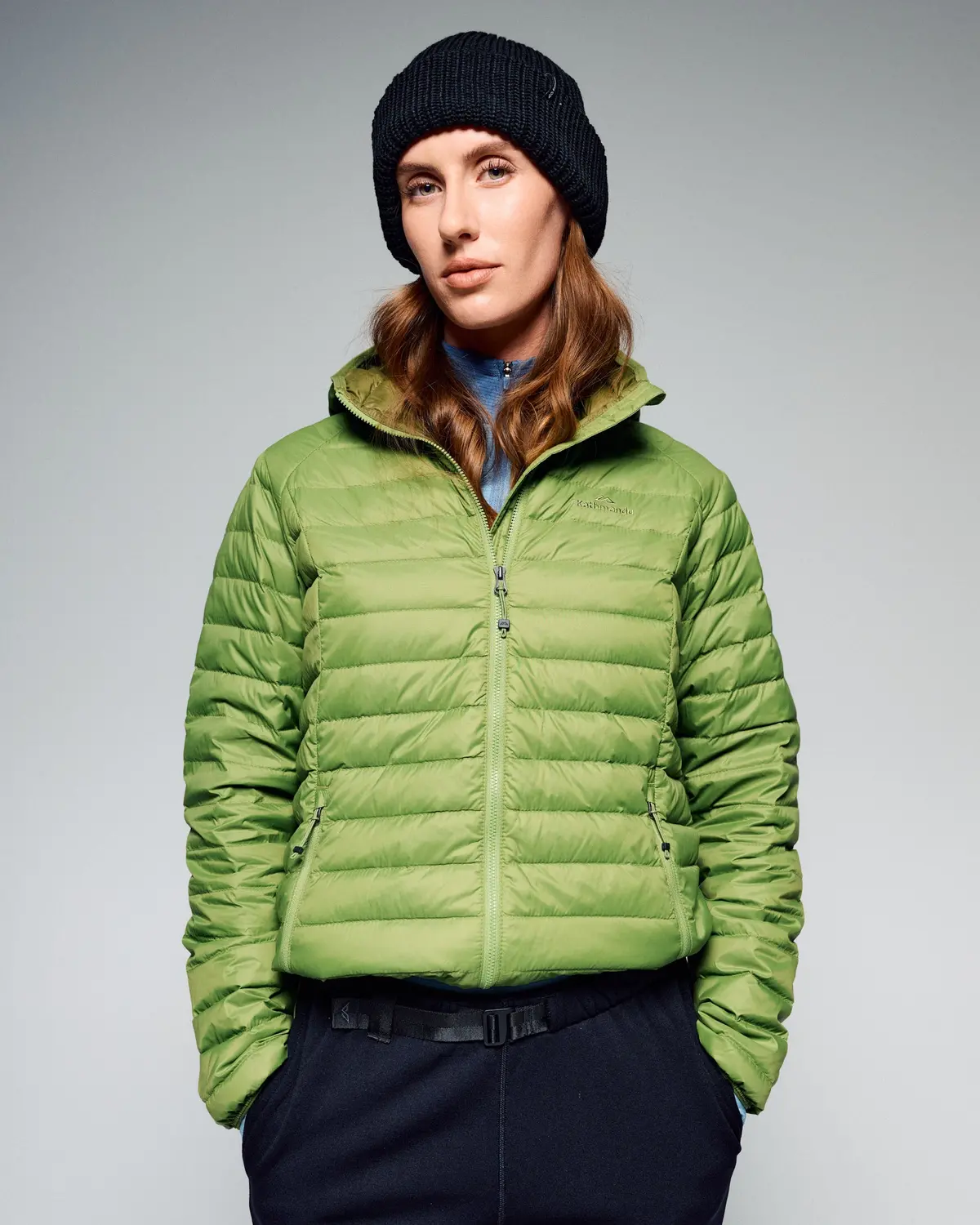 Women's Heli Down Hooded Jacket V3 - Verde 1