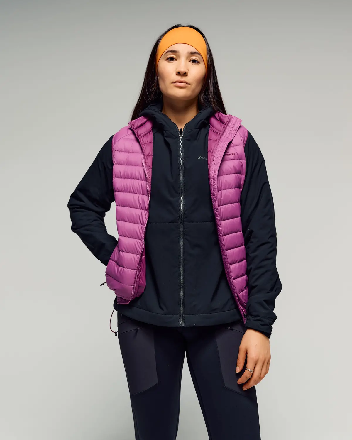 Women's Heli Down Vest V2 - Washed Berry 1