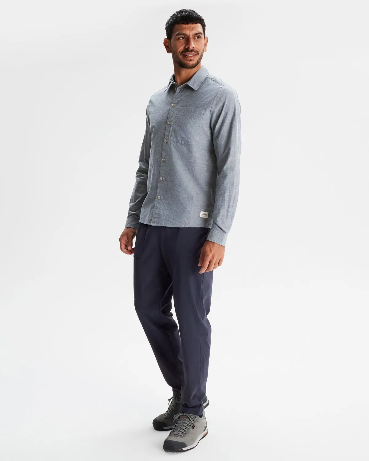 Men's Flaxton Lt Long Sleeve Shirt - Chambray Blue 2