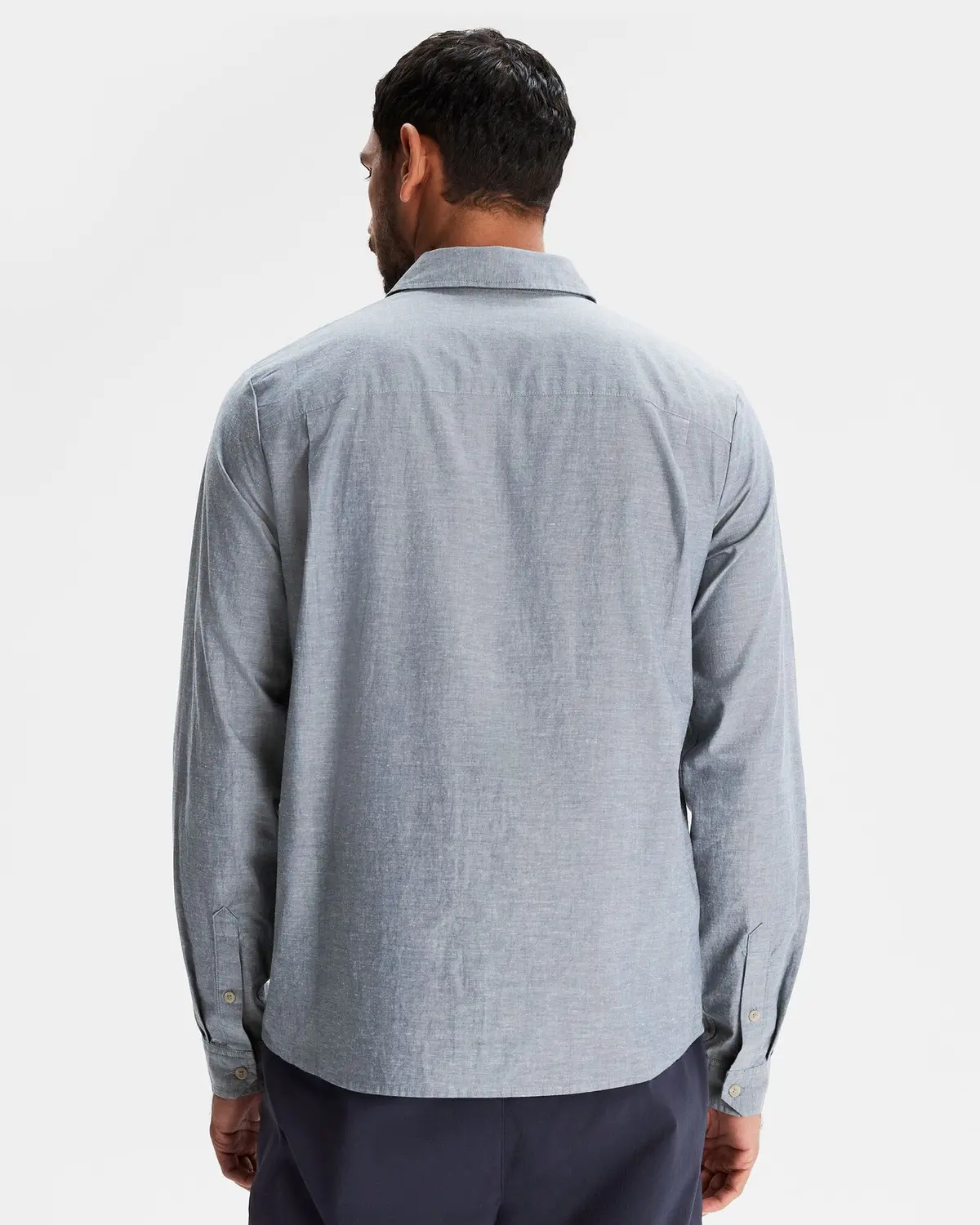 Men's Flaxton Lt Long Sleeve Shirt - Chambray Blue 4