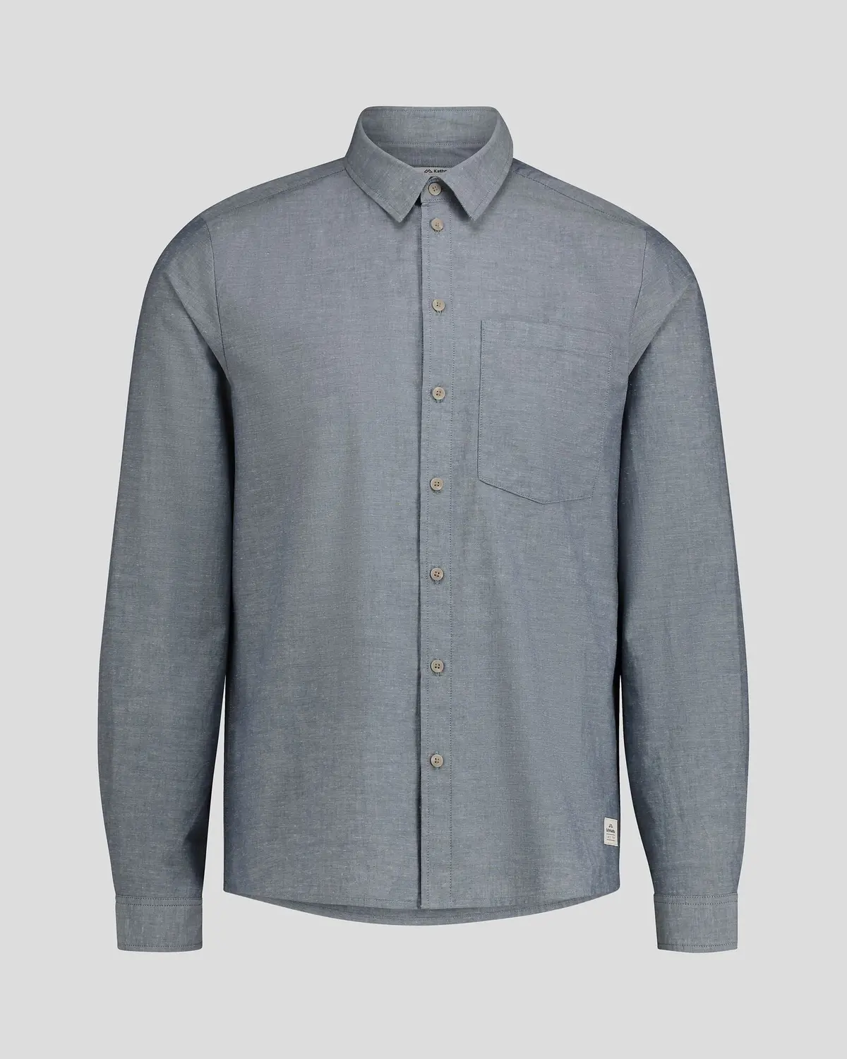 Men's Flaxton Lt Long Sleeve Shirt - Chambray Blue 5