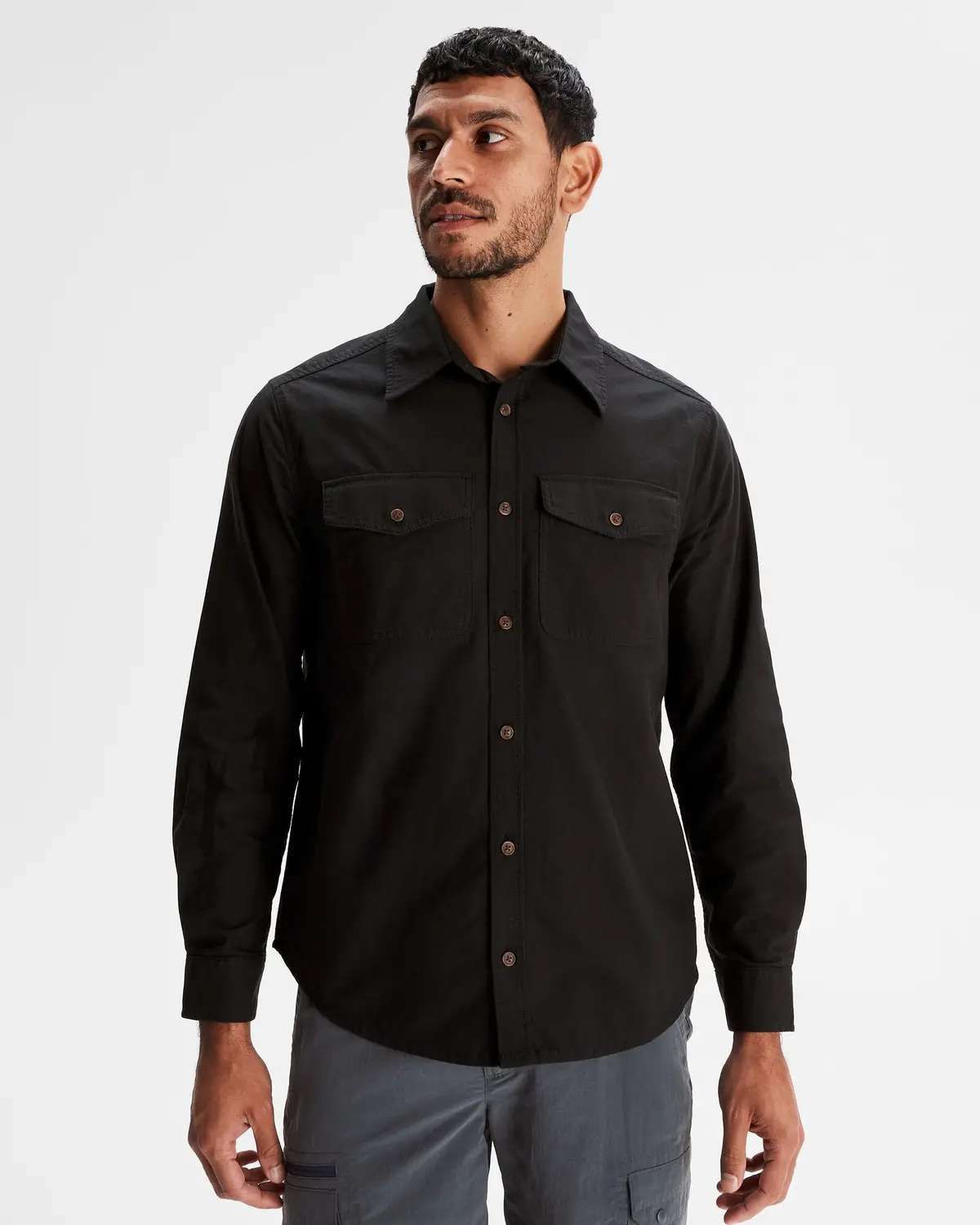 Vander Ht Men's Long Sleeve Shirt - Black 1