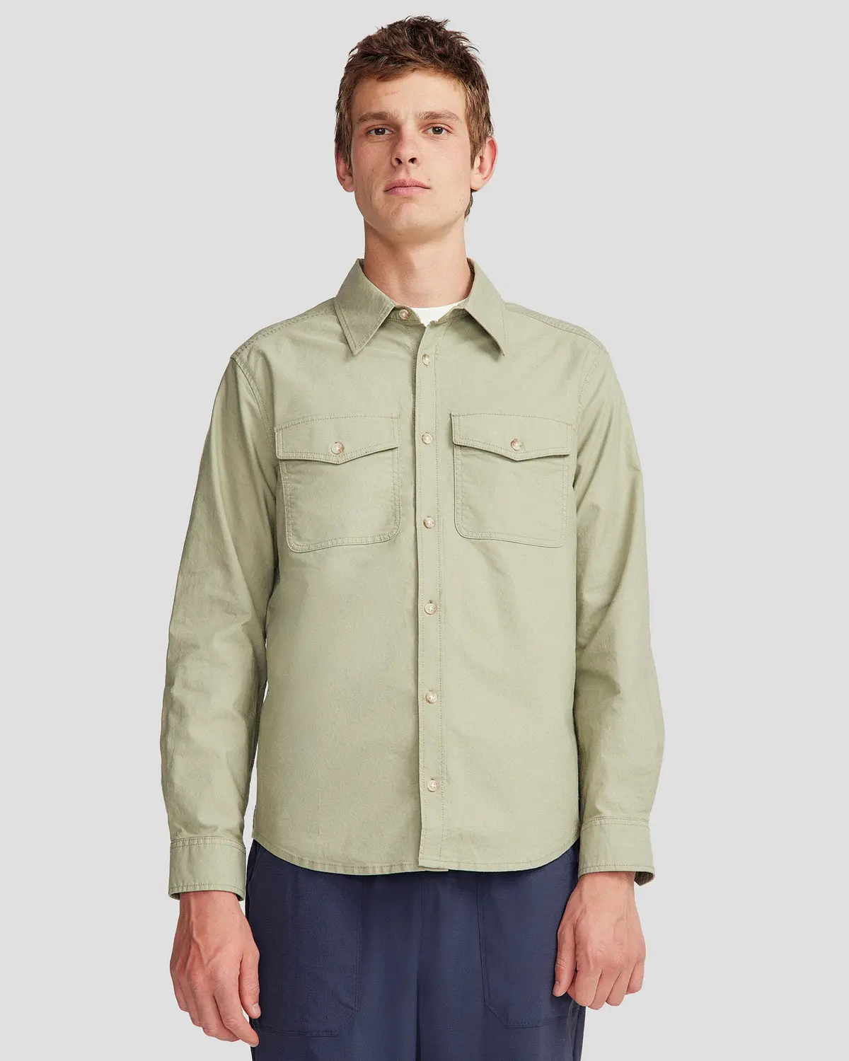 Vander Ht Men's Long Sleeve Shirt - Light Beech 1