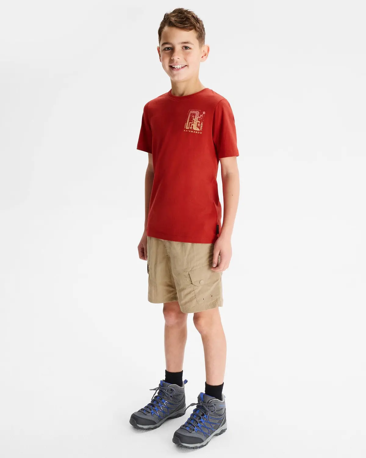 Boys' Geo Skink Organic Cotton T-Shirt - Spicy Chilli Pepper 2