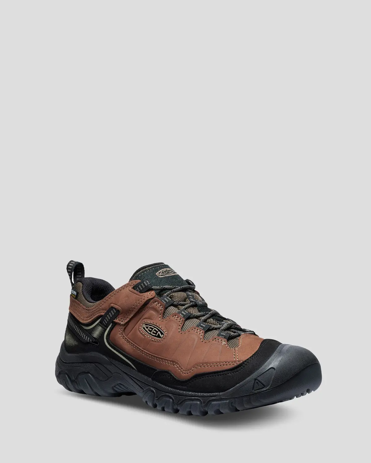 Men's Keen Targhee Iv Waterproof Hiking Shoes - Bison/Brindle 1