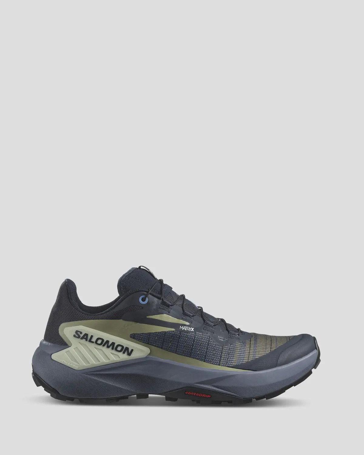 Women's Salomon Genesis Trail Running Shoes - Carbon/Grisaille/Aloe Wash 1