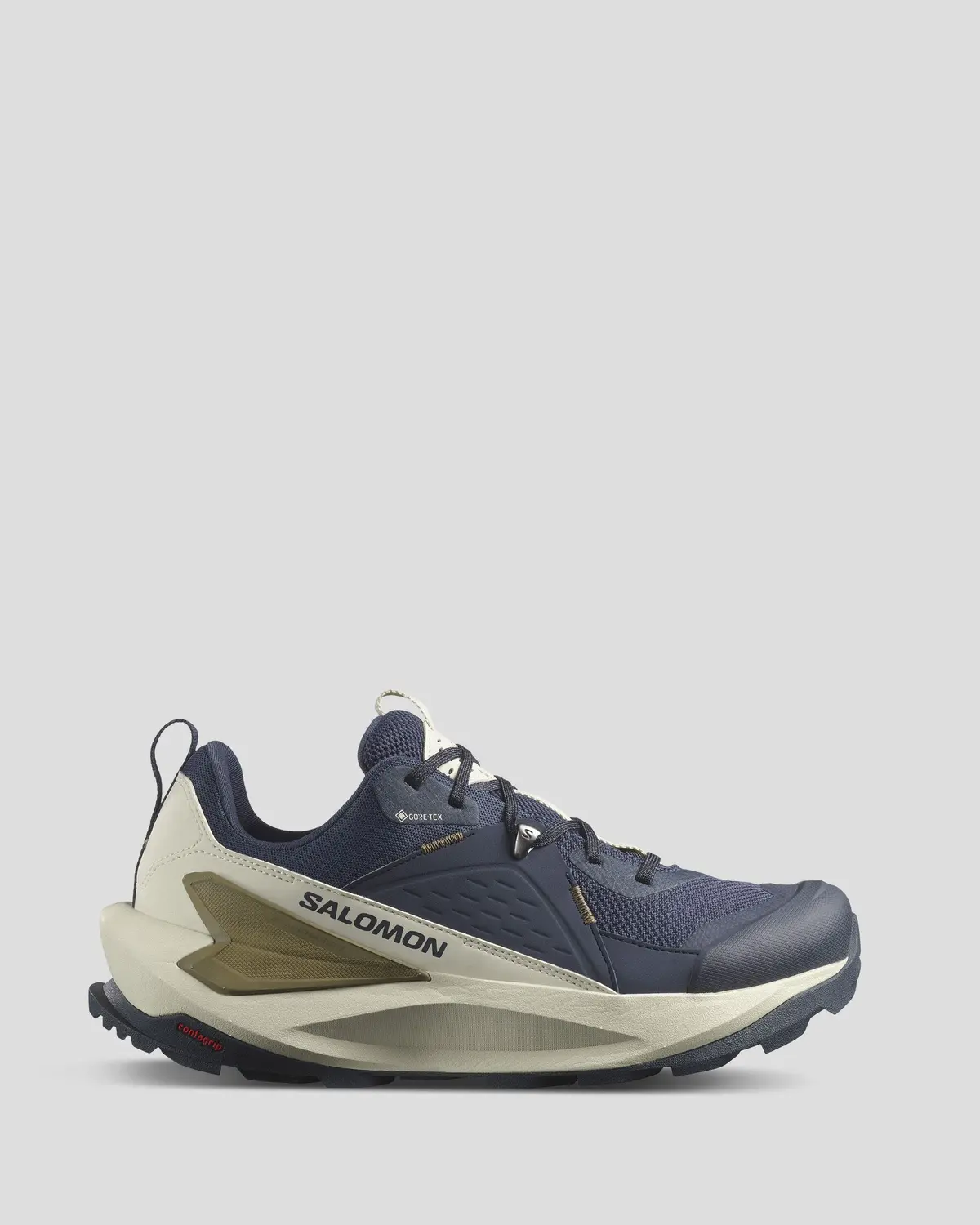 Men's Salomon Elixir Gtx Hiking Shoes - Bluenights/Almondmilk/Gothicolive 1