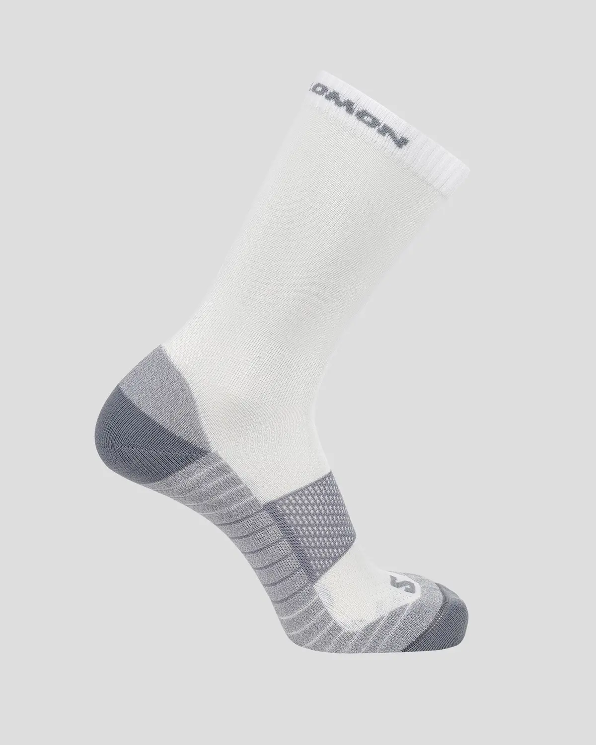 Salomon Aero Crew Socks - White/Quarry/Quiet Shade 1
