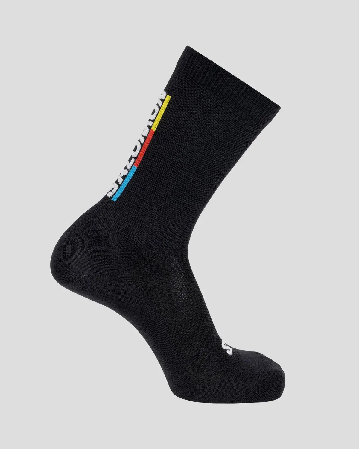 Salomon Pulse Race Flag Crew Socks - Black/Bright Red/Lemon 1