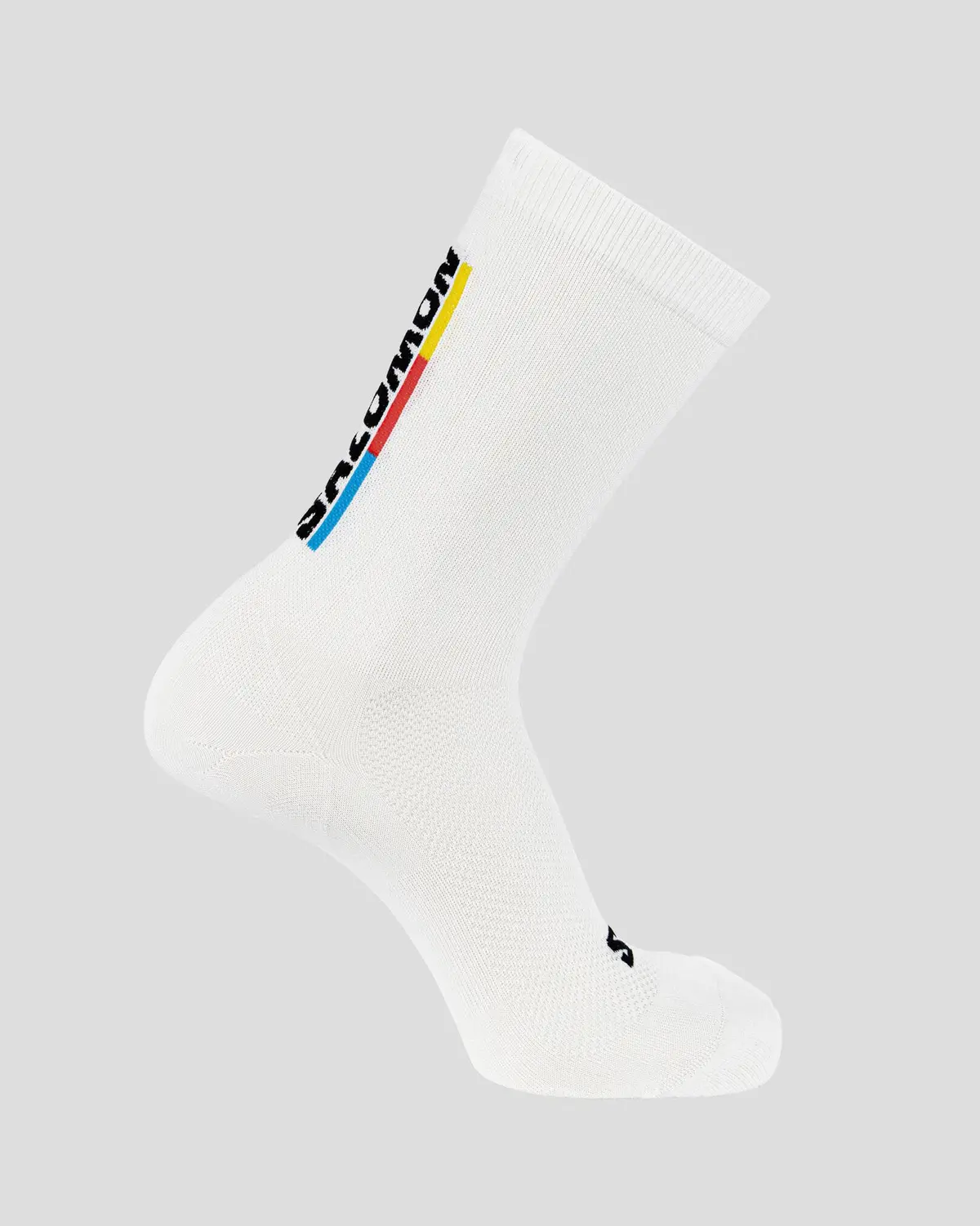 Salomon Pulse Race Flag Crew Socks - White/Bright Red/Lemon 1