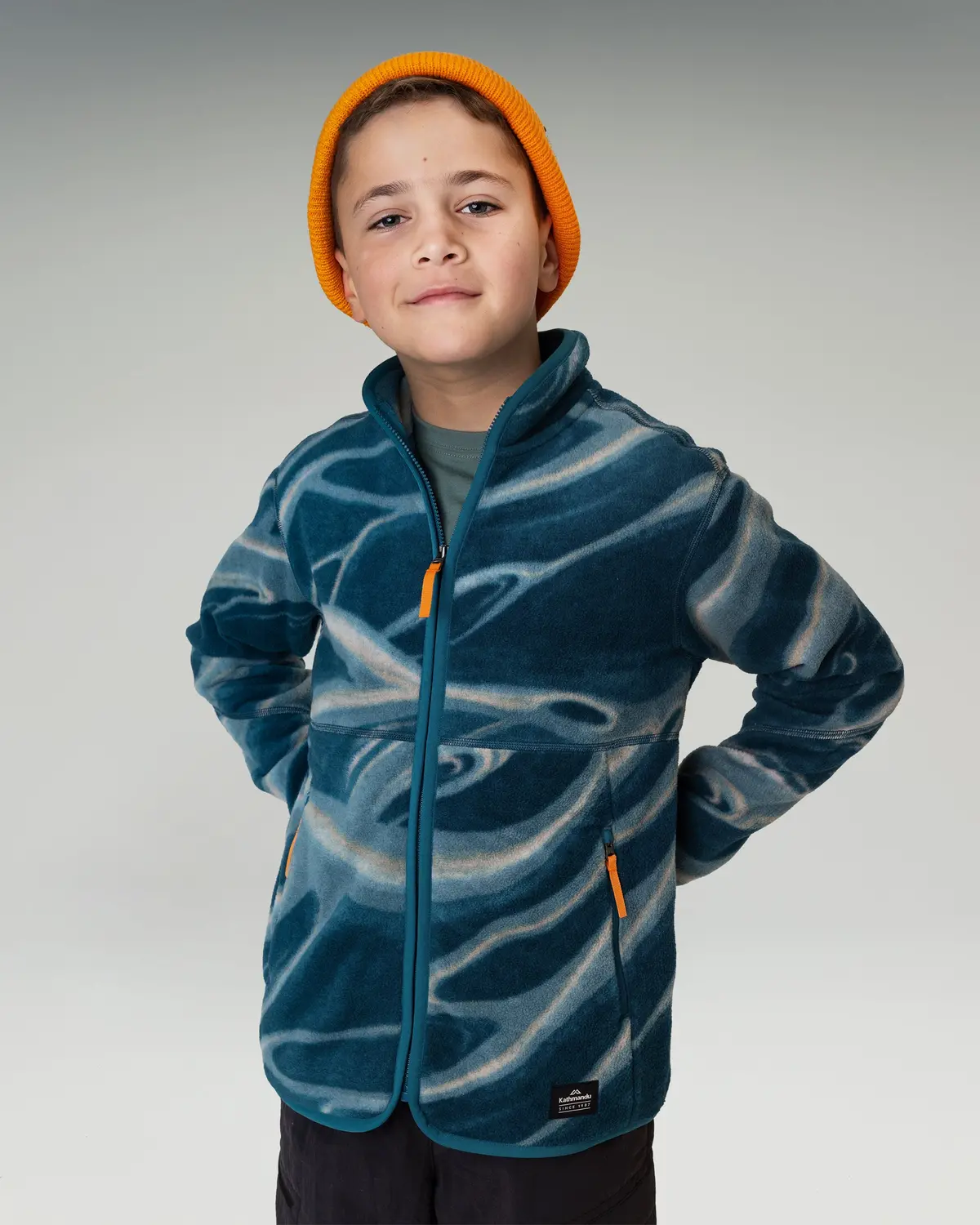 Kids' Trailhead Fleece Jacket - Lagoon Braided River 1
