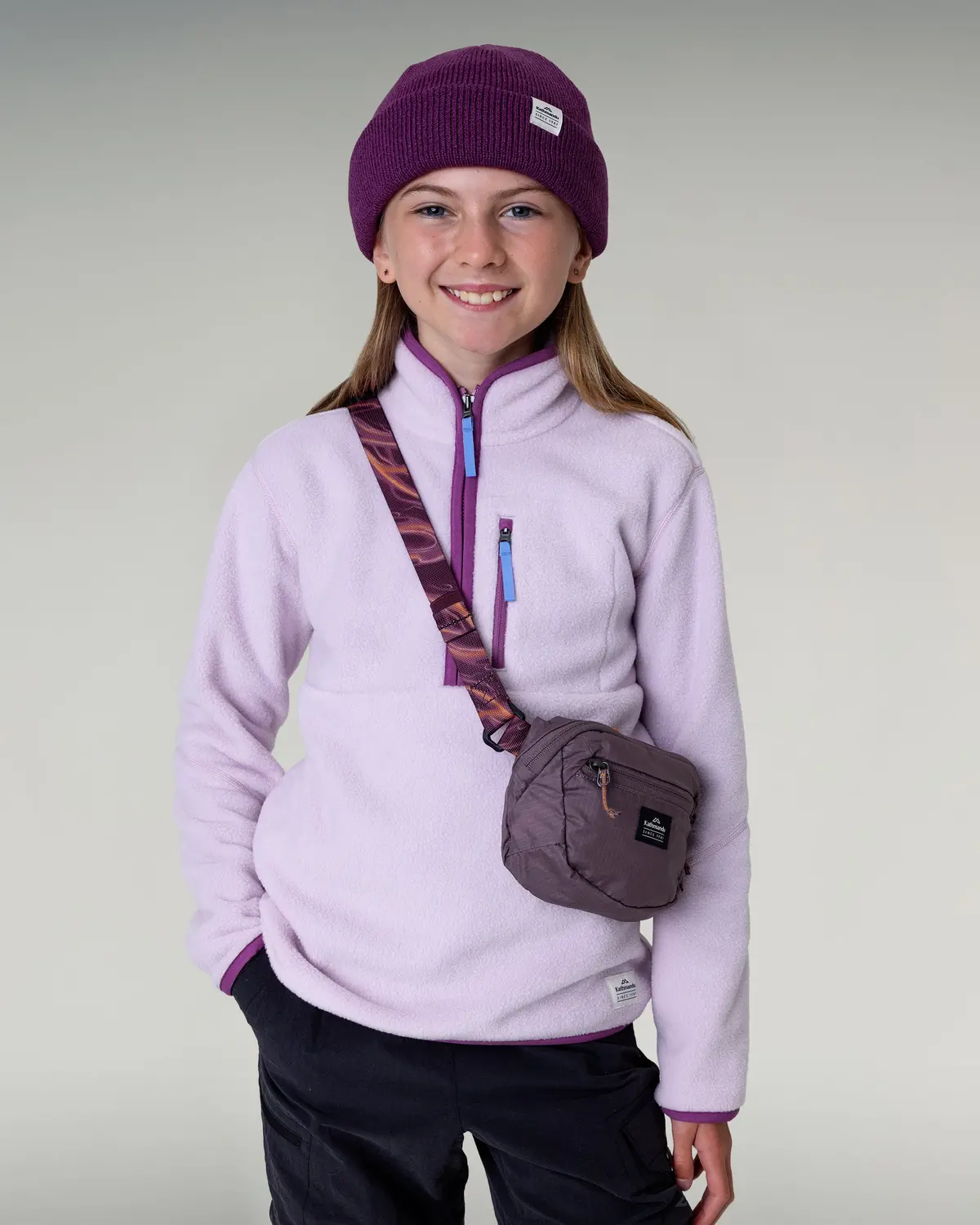 Kids Trailhead Fleece 1/4 Zip Pullover - Stardust 1