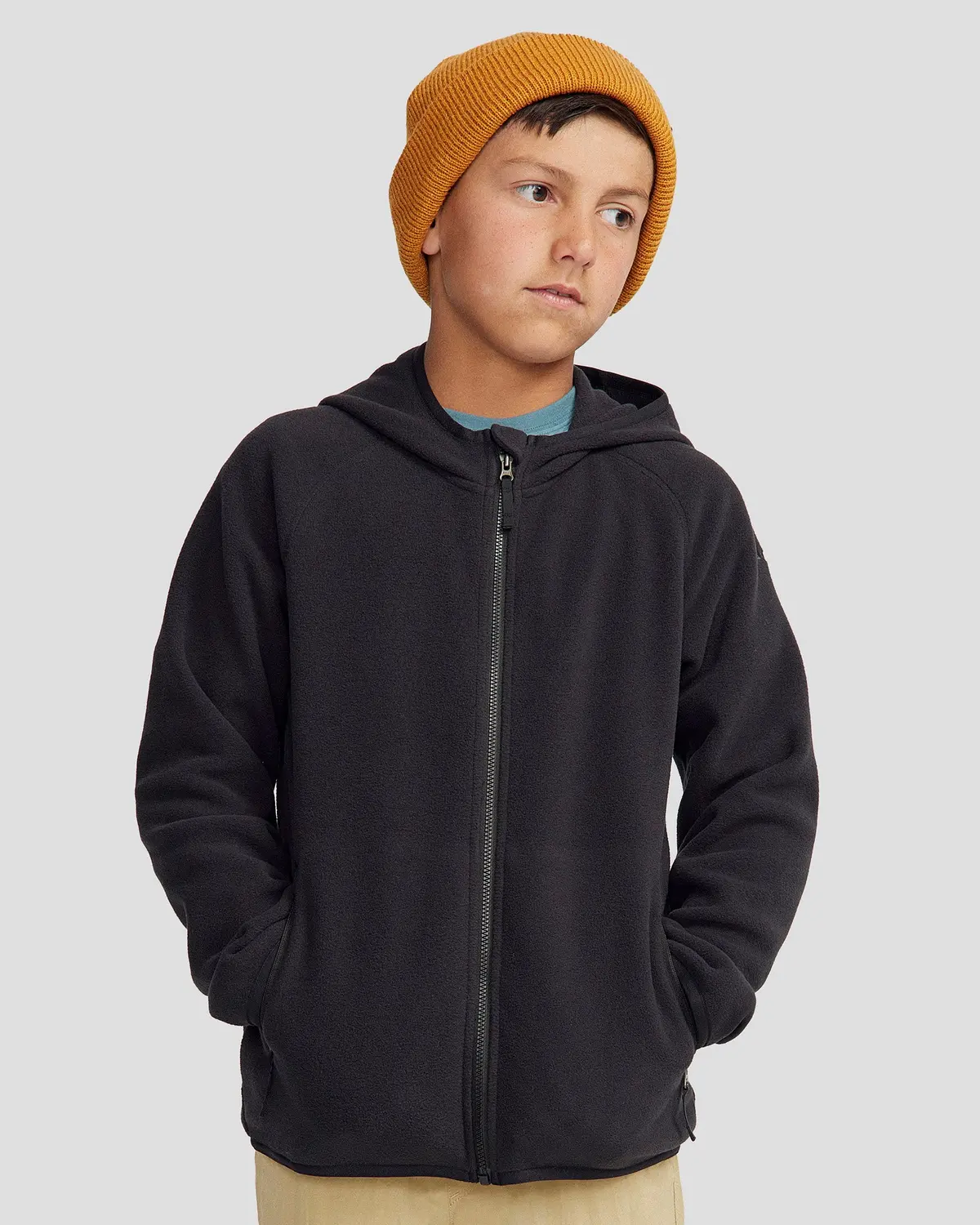 Youth Ridge 100 Primaloft Hooded Jacket - Black 2