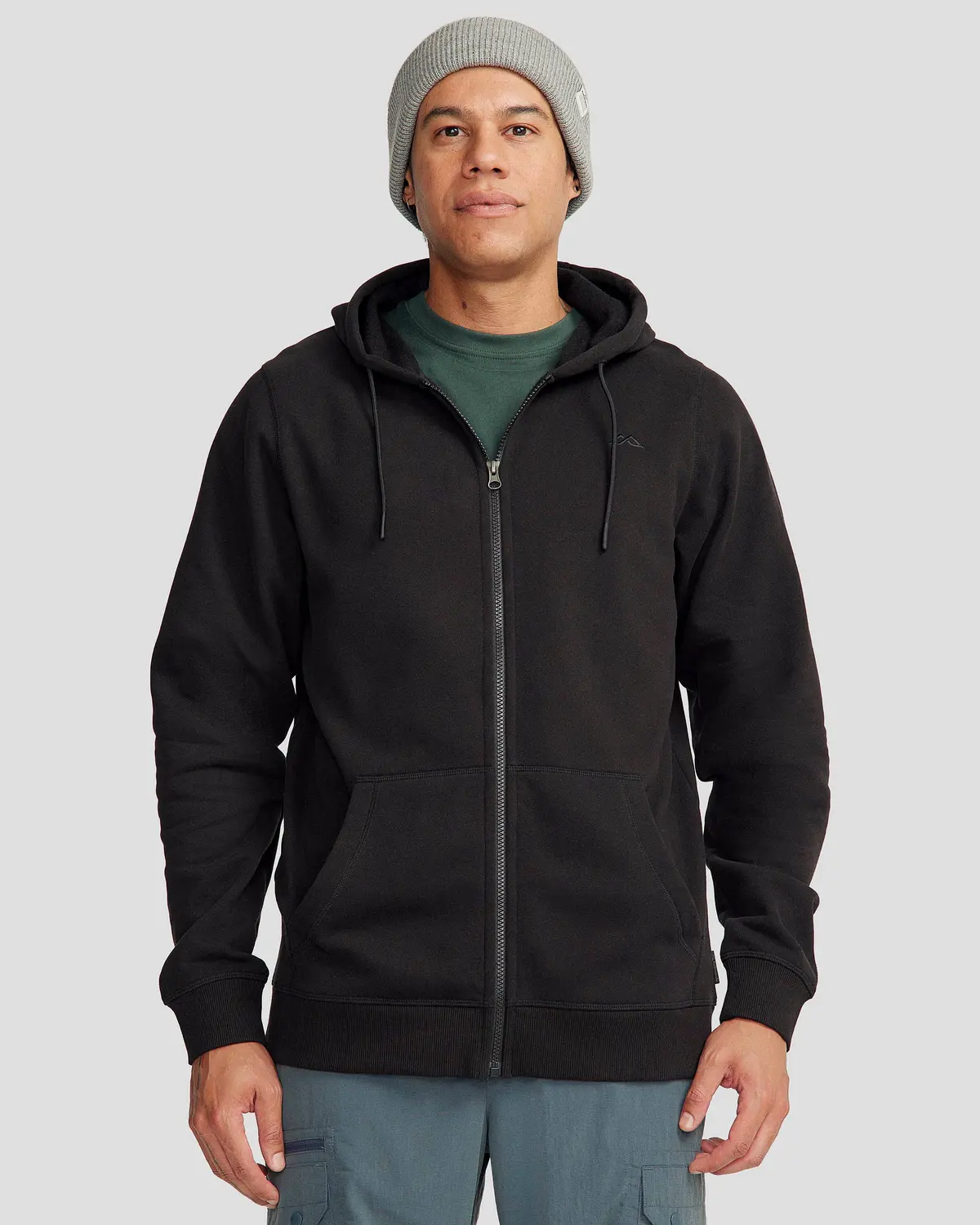 Men's Full-Zip Hoodie - Black Stingray 1