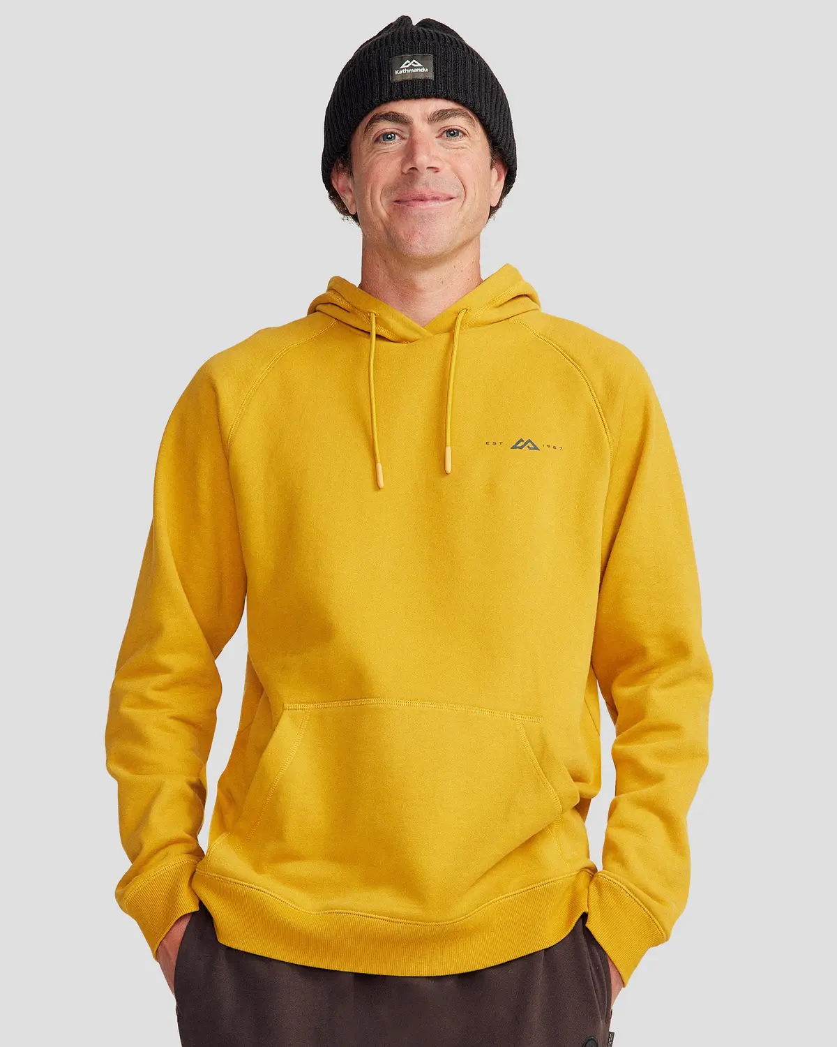 Men's Mountain Camo Brushed Hoodie - Golden 1