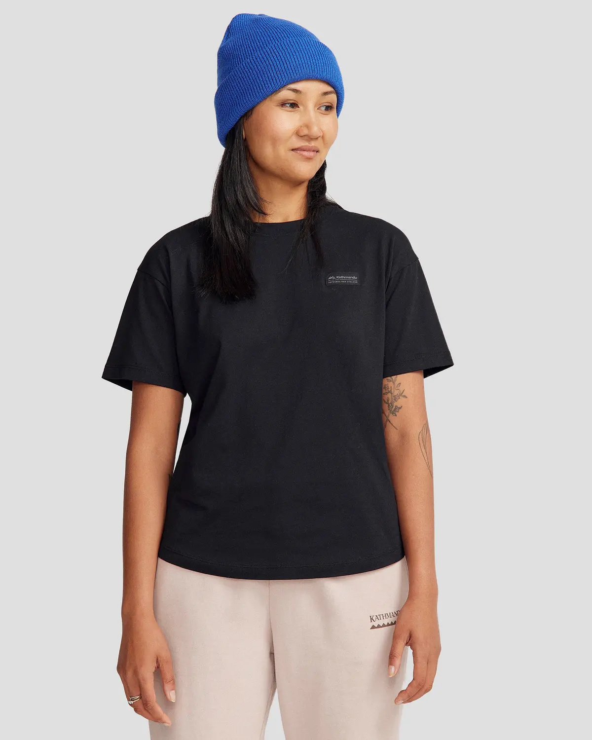 Women's Logo Organic Cotton T-Shirt - Black Stingray 1