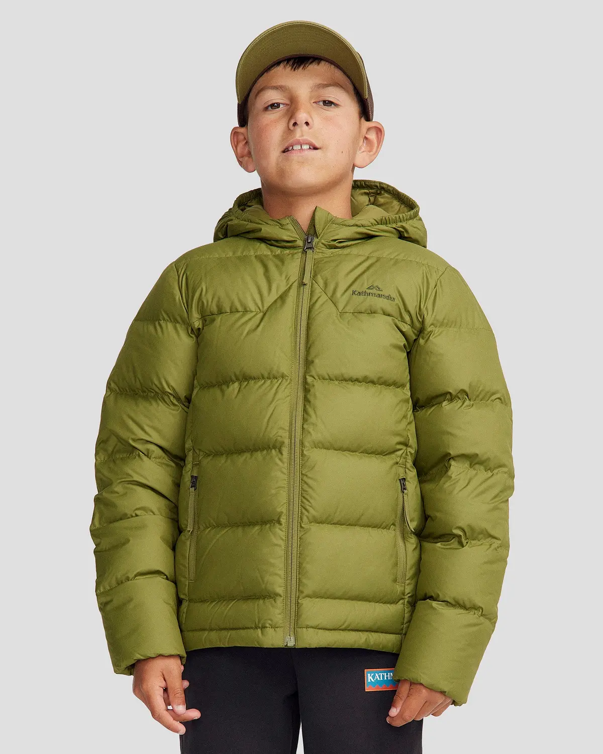 Youth's Epiq Down Hooded Jacket - Dark Fern 1