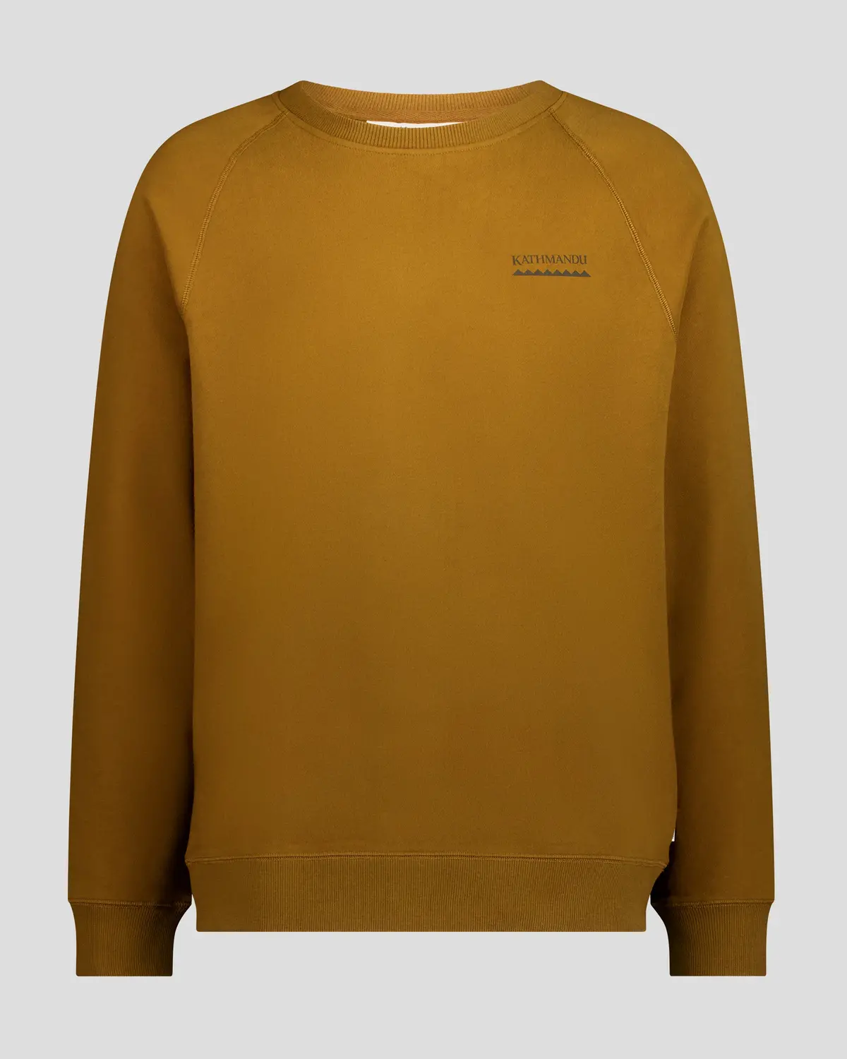 Men's Heritage Logo Brushed Crew - Bark 1