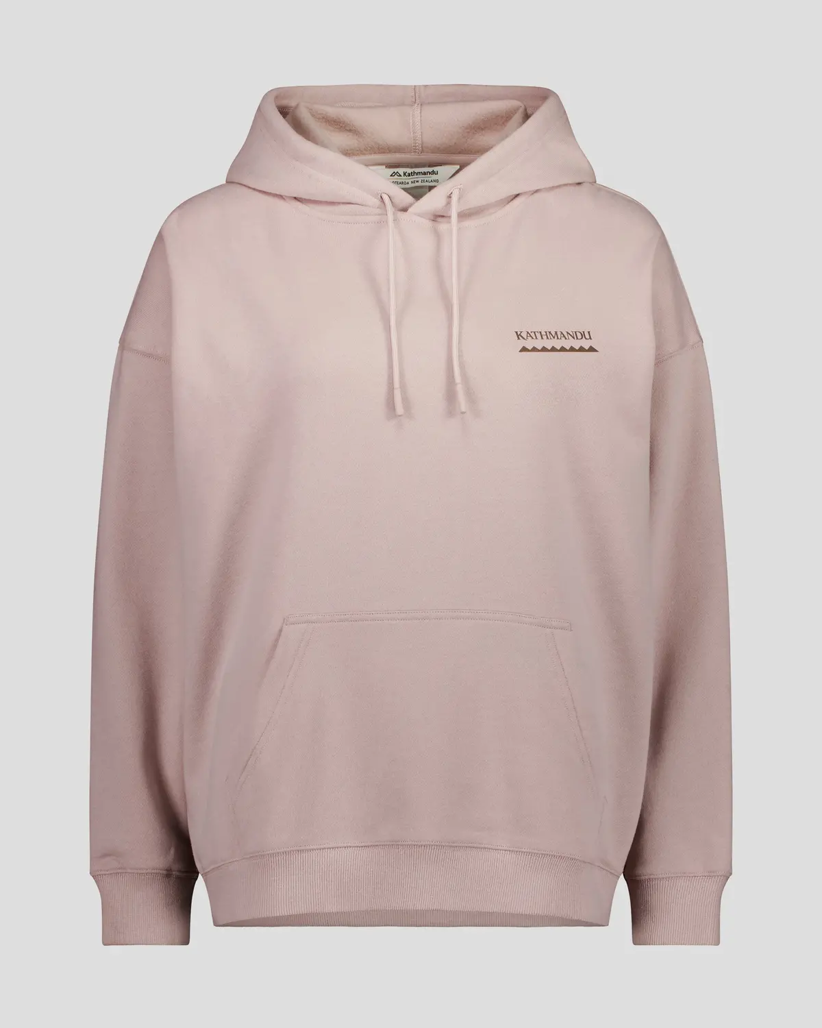 Women's Heritage Logo Slouchy Brushed Hoodie - Light Taupe 1