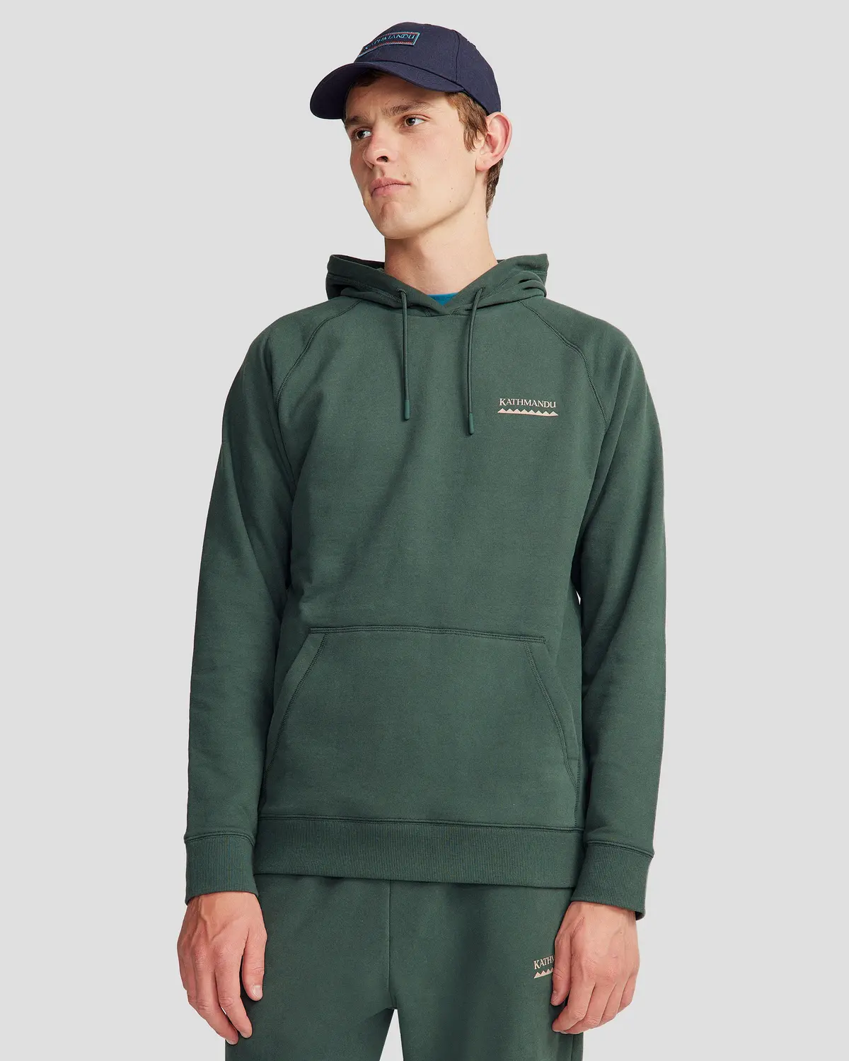 Men's Heritage Logo Brushed Hoodie - Deep Forest 1