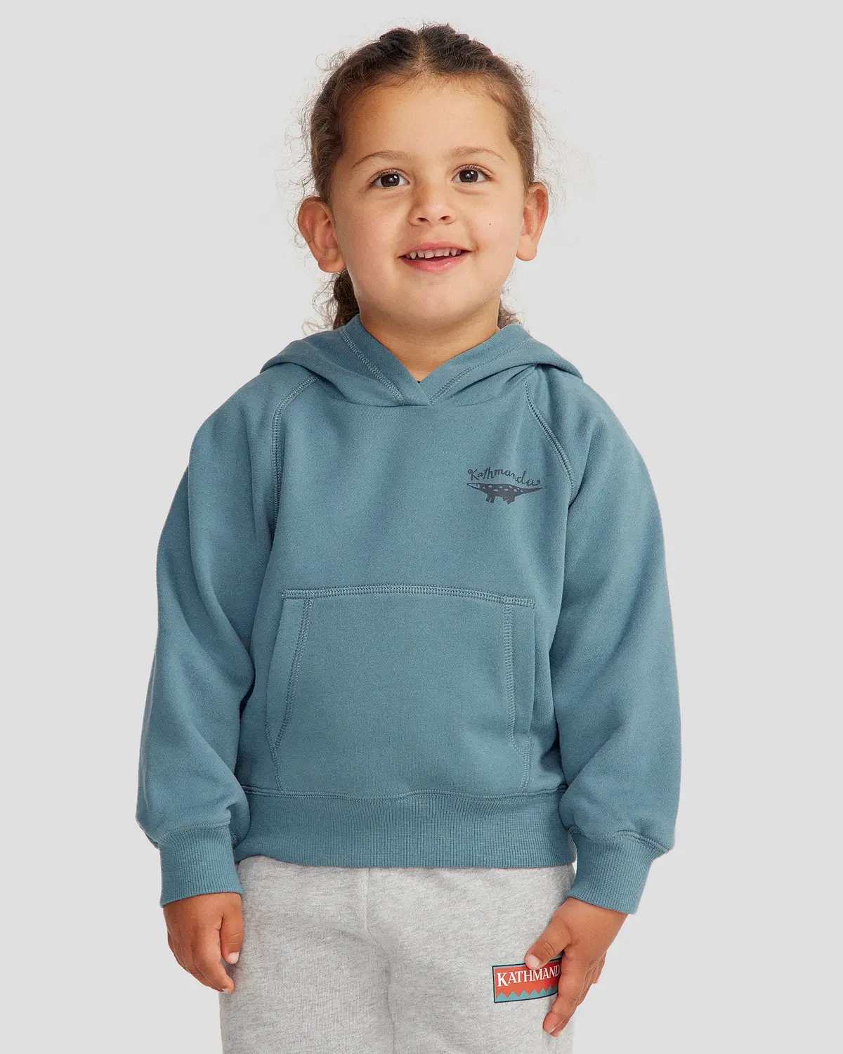 Kids' Lizard Hoodie - Washed Blue 1