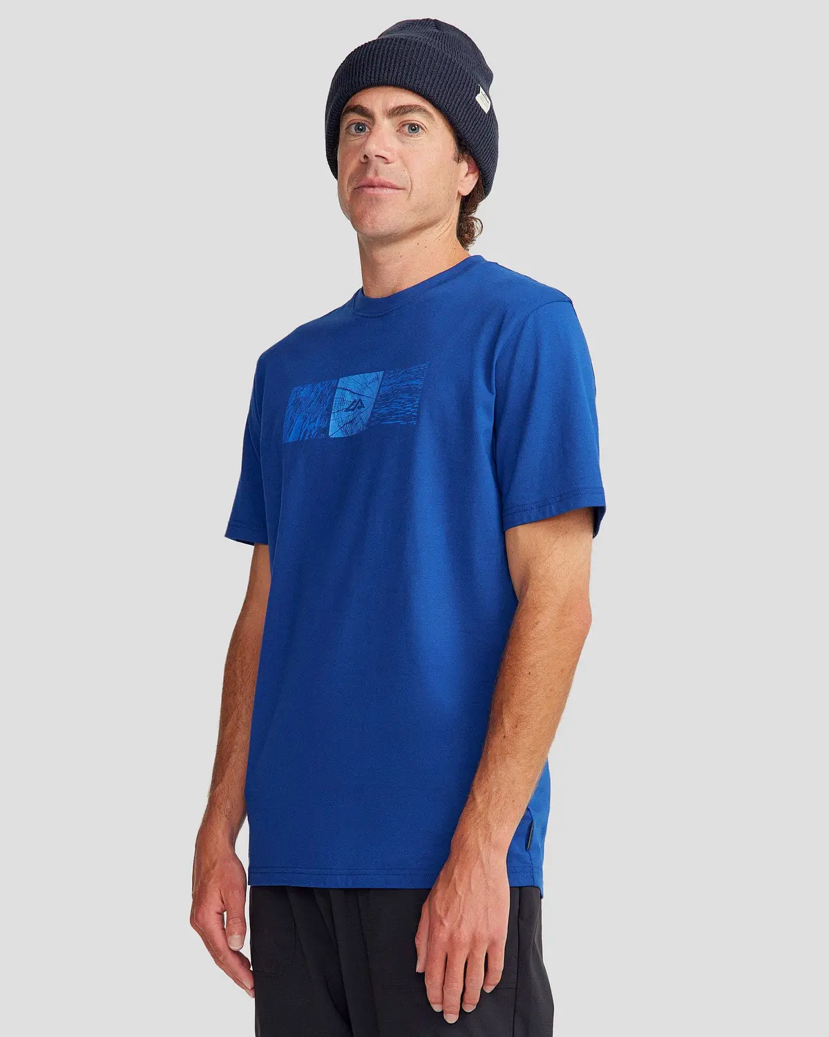 Men's Mountain Photo Organic Cotton T-Shirt - Bright Navy 2