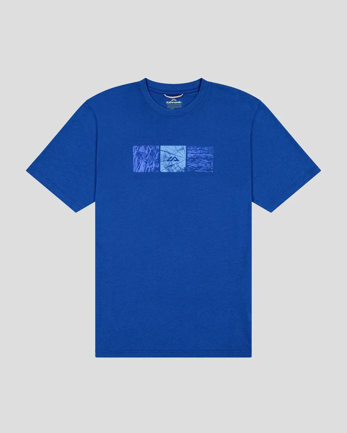 Men's Mountain Photo Organic Cotton T-Shirt - Bright Navy 4