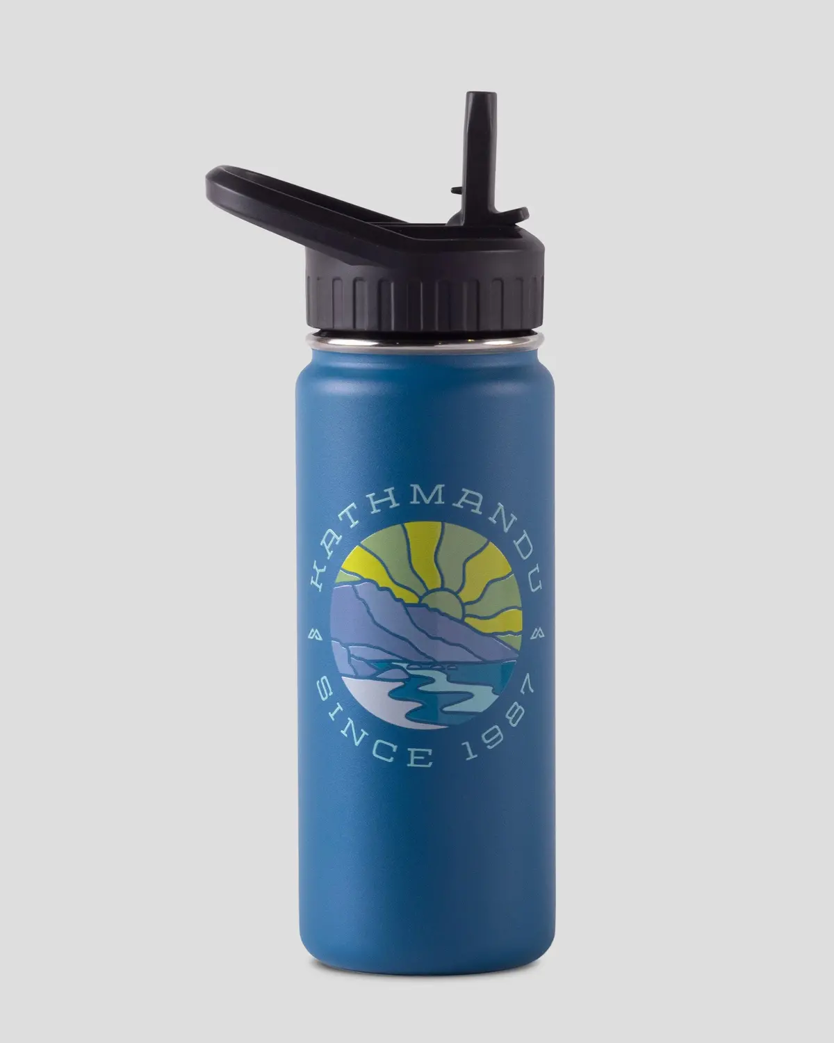 Kids' Straw Lid Insulated Bottle - 530 Ml - Dark Eddy 1