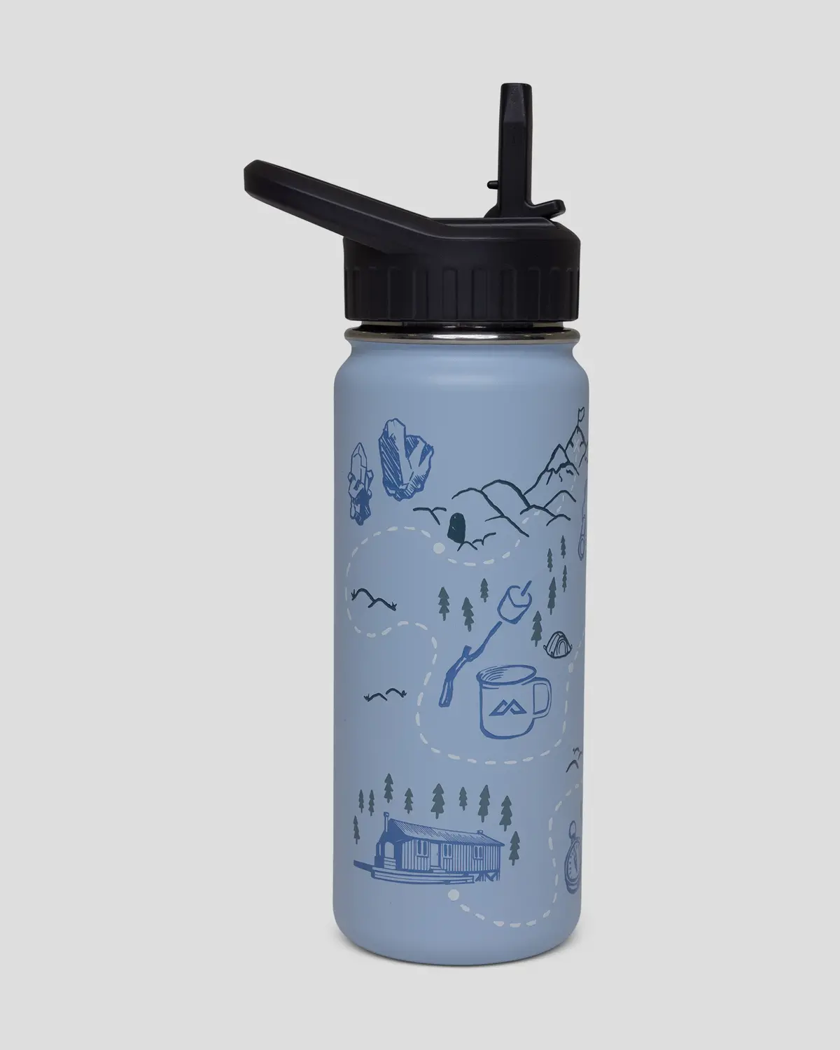 Kids' Straw Lid Insulated Bottle - 530 Ml - Tech Blue 2