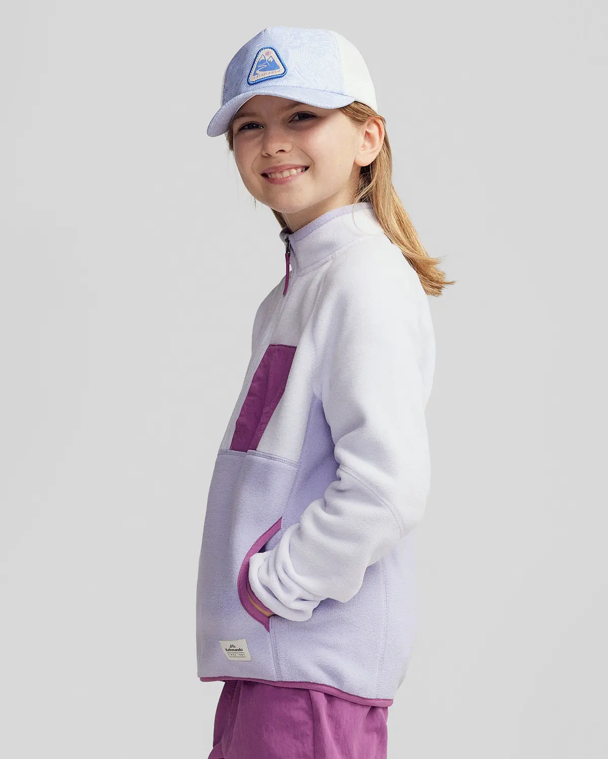 Kids’ Trailhead Fleece Lightweight Pullover - Bright Lilac 3