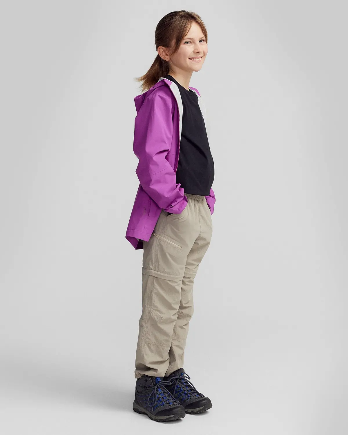 Kids’ Trailhead Stretch 2.5L Rain Jacket - Vivid Purple 2